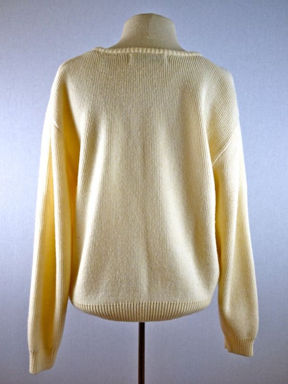 Ivory and Gold Collegiate Blazer Cardigan Sweater - image 4