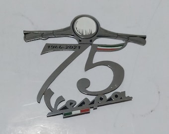 Vintage Vespa Emblem Scooter Anniversary Vespa Classic Stainless Badge Placca Plakette LG108