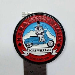 Vintage Vespa Lambretta National Scooter Rally Badge Placca Emblem LG265