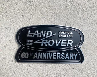 Vintage Badge Autimobile 60th Anniversary 1966-2026 Land Rover Emblem Badge Car Placca Plakette LG283