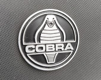 Vintage Custom Shelby cobra badge rear 5cm black Badge Emblem Placca