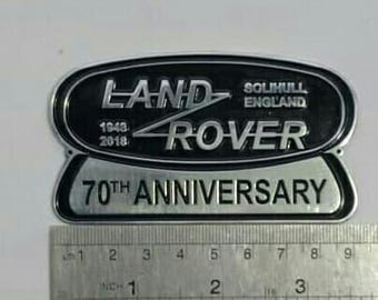 Vintage Badge Autimobile 70th Anniversary Land Rover Emblem Badge Car Placca Plakette LG282