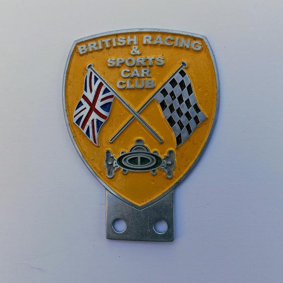 Vintage British Racing Sports Car Club Vintage Badge Emblem Vintage British Racing Sports Car Club Vintage Badge Emblem