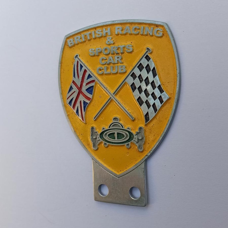 Vintage British Racing Sports Car Club Vintage Badge Emblem Placca ...