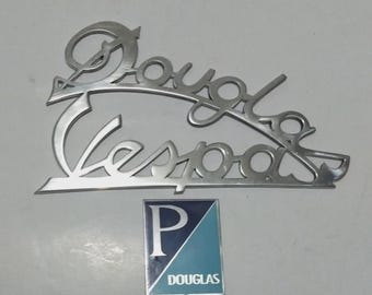Emblema Vespa vintage de 2 piezas, insignia Vespa Dougles, logotipo P/Dougles, placa.