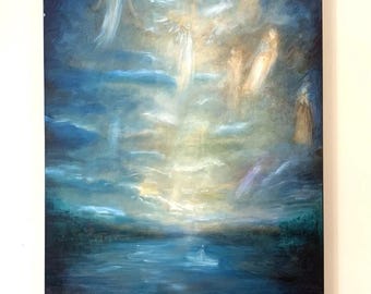 Original Painting “Ascension of Souls” 36x24” Oil on Canvas