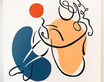 Minimalist Modern Art Original Contemporary Painting on Canvas “Reverie” 36x36” by Chip Ghigna
