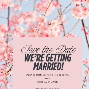 Save the date Wedding Invitation