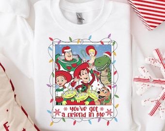 Sudadera navideña de Toy Story, Sudadera "Tienes un amigo en mí", Sudadera navideña infantil de Disney