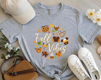 Disney Fall Vibes Shirt, Disneyworld Fall Tee, Disney Fall Snacks Shirt, Disney Fall Shirt, Disney Thanksgiving Trip, Cute Disney Fall Tee
