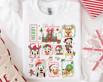 Retro Micky und Freunde Weihnachten Sweatshirt, Disneyland Hoodie