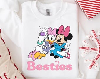 Minnie and Daisy Besties Sweatshirt - Disneyworld Summer Top