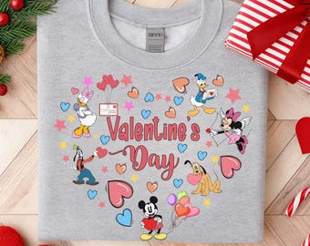 Musse Pigg och Co Alla hjärtans dag-tröja, Disneyland Alla hjärtans dag-present, Disney-par-tröja