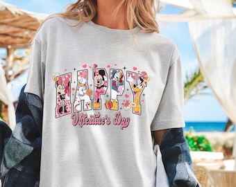 Camiseta Disney Feliz Día de San Valentín, camiseta Disneyland Mickey and Co, camiseta Disney Valentine
