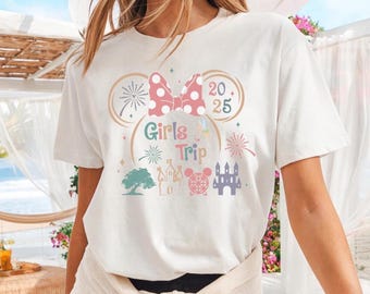 Camiseta de viaje de Disney para niñas 2025, camiseta de vacaciones de Disney para niñas, camiseta de orejas de Minnie de Disney, camiseta de Walt Disney, camiseta a juego de Disney, Disney World