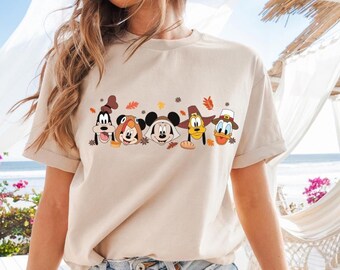 Disney Mickey and Friends Thanksgiving Shirt, Disney Fall Shirt, Thanksgiving Fall Disney Trip, Matching Disney Gift, Disney Fall Vibes Tee
