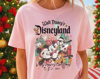 Walt Disney's Very Merry Christmas Party Shirt, Mickey and Friends WDW Tee, Disney Family Christmas Shirt, Disney Vintage Matching Shirt
