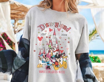 Disneyland Sweethearts Nite Valentine's Day Shirt, Disneyworld Valentine Day Tee, Disney Castle T-Shirt