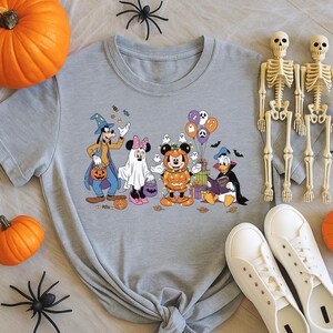Jolie chemise Halloween Mickey et ses amis, chemise Halloween Disney, chemise effrayante Mickey rétro, chemise citrouille Disney, voyage d&#39;Halloween à Disneyland