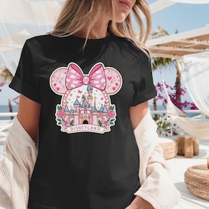 Disney Minnie Castle Shirt, Retro Disney Castle Bow Shirt, Disney Summer Shirt, Disney Girls Trip Shirt, Cute Disney Tee, Disneyworld Shirt