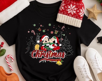 Disney Mickey and Minnie Christmas Shirt, Disney Christmas Tree Shirt, Christmas Vibes, Disney Christmas Trip, Christmas Family Shirt