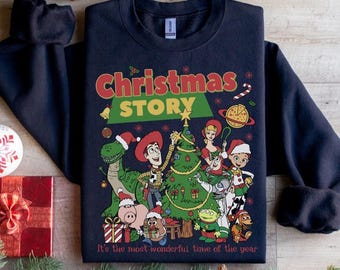 Sudadera navideña de Toy Story, suéter navideño de Woody y sus amigos, viaje navideño a Disneyland