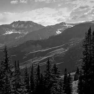 Crested Butte Black and White Print – Colorado Mountain Landscape Fine Art Photography