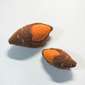 Modello PDF per patata dolce arrosto all'uncinetto - Simpatico amigurumi di patata dolce - Tutorial per cibo giocattolo all'uncinetto - Verdure facili da realizzare all'uncinetto