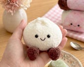 Jellycat Dumpling Crochet PDF Pattern - Amigurumi Asian Bao Food Crochet Tutorial, Easy Crochet Play Food Bag Charm, Kitchen Crochet Pattern