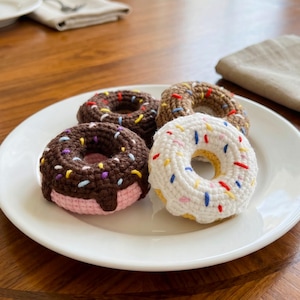 Donut Crochet PDF Pattern - Easy Crochet Cake Amigurumi Tutorial - Dessert Crochet Pattern - Crochet Play Food Amigurumi Pattern
