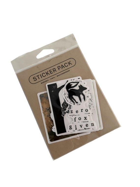 Animal Art Sticker Pack – Forest Wildlife Designs | Fox, Raccoon, Owl, Deer | Weatherproof Vinyl Stickers