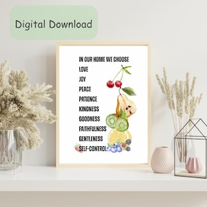 Fruit of the Spirit Print: Christian Classroom Decor (Digital Download)