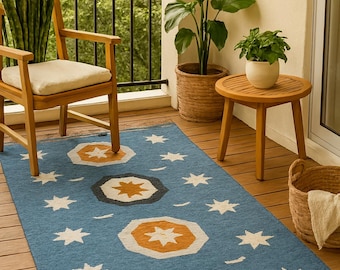 Handgeweven wollen jute kelimtapijt, wollen jute tapijt, kelimjute tapijt, platgeweven tapijt, boho-tapijt, Indiaas dhurrie-tapijt, Navajo kelim-tapijt, aangepast tapijt