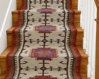 Stair Hallway Wool Jute Kilim Rug, Handwoven Wool Jute Rug, Customize Rug Flatweave Rug Bohemian Rug, Indian Dhurrie Rug,Navajo  Rug,