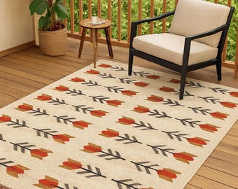 Handwoven Wool Jute Kilim Rug, Wool Jute Rug, Kilim Jute Rug,Navajo Kilim Rug, Custom Rug Flatweave Rug, Bohemian Rug, Indian Dhurrie Rug,