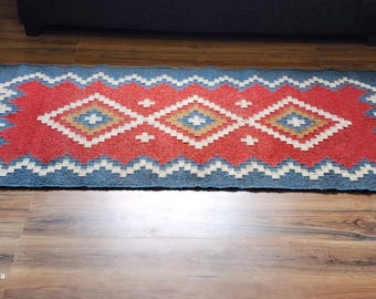 Handwoven Wool Jute Kilim Rug, Handmade, Area Kilim Rug, 5x7 Ft Kilim Rug, Navajo Kilim Rug, Custom Size Kilim Rug Flatweave Rug,