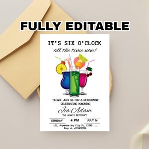 Retirement Invitation, Retirement Party Invitation, Retirement Invitation Instant Download, Retirement Woman Invite, Invitation Templates