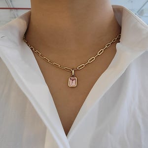 14k Solid Gold Paperclip Chain Necklace Dainty Gold Chain Necklace Everyday Wear Gold Jewelry Minimalist Gold Chain Delicate Gold Necklace