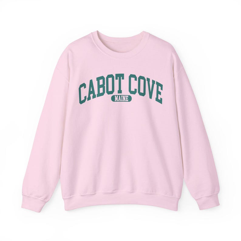 Murder She Wrote Sweater | Cabot Cove | Maine | Fan | Fictional | Gift | Unviersity | School Light Pink