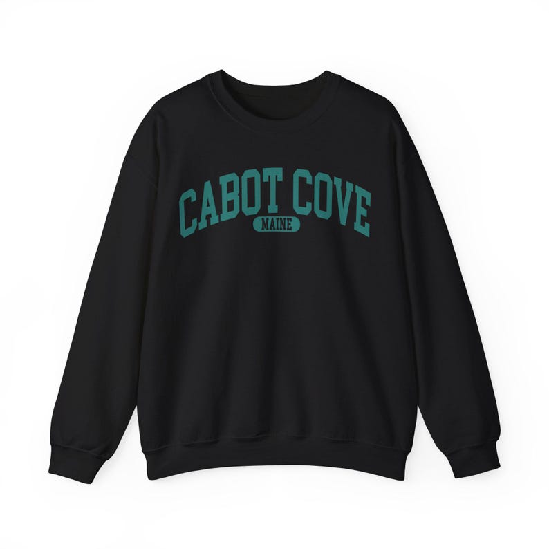 Murder She Wrote Sweater | Cabot Cove | Maine | Fan | Fictional | Gift | Unviersity | School Black