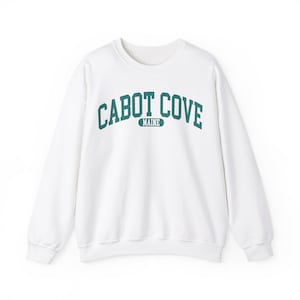 Murder She Wrote Sweater | Cabot Cove | Maine | Fan | Fictional | Gift | Unviersity | School White
