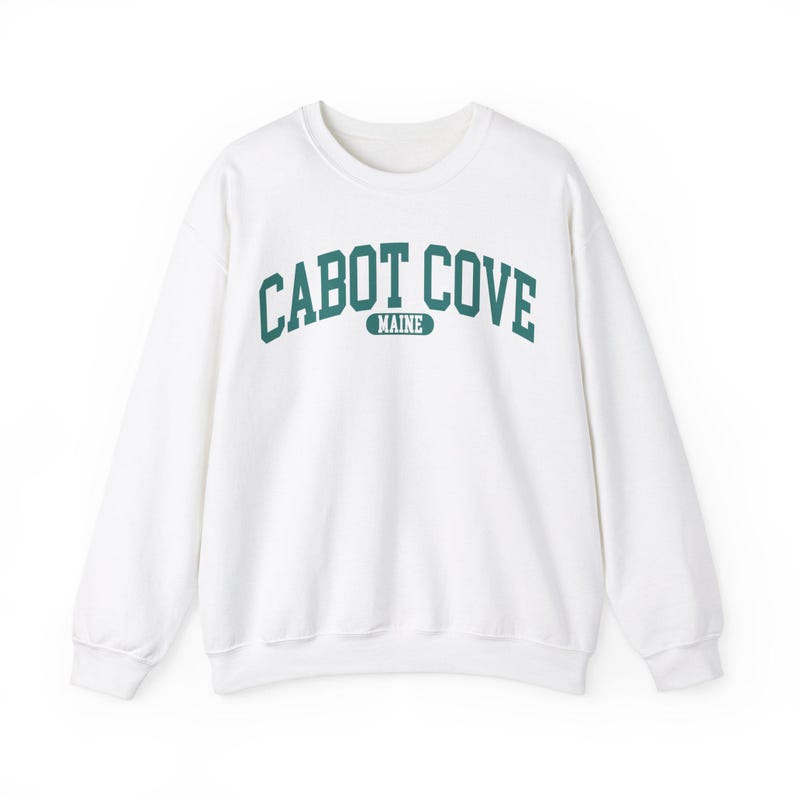 Murder She Wrote Sweater | Cabot Cove | Maine | Fan | Fictional | Gift | Unviersity | School White
