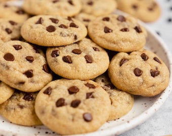 Receta de mini galletas con chispas de chocolate / PDF imprimible / Descarga instantánea