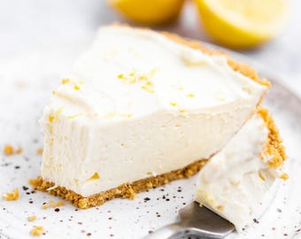 Receta de tarta de limón sin horno / PDF imprimible / Descarga instantánea