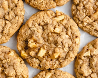 Receta de galletas de avena, manzana y canela / PDF imprimible / Descarga instantánea