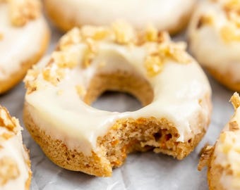 Receta de donas de zanahoria al horno / PDF imprimible / Descarga instantánea