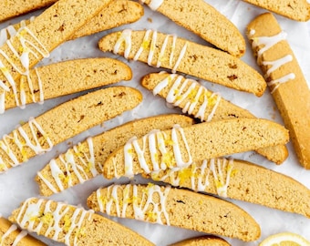 Receta de biscotti de limón / PDF imprimible / Descarga instantánea