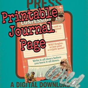 Fringe Confessional – Tarocchi dell'Onestà Emotiva + Pagina di Diario / PDF Stampabile da Hot Mess Press