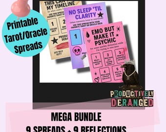 Shadow Work Tarot Oracle Spreads | Witchy Journal Pages (PDF Download)