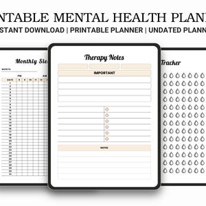 Planificateur de la santé mentale | Journal de l&#39;anxiété | Cahier d&#39;exercices sur les soins personnels 2025 | Suivi de la dépression | Suivi de l&#39;humeur